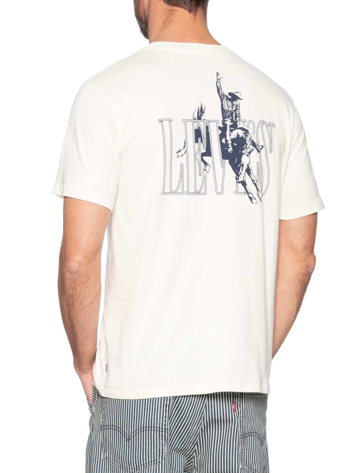 Camiseta Masculina Estampada Branco Levi's