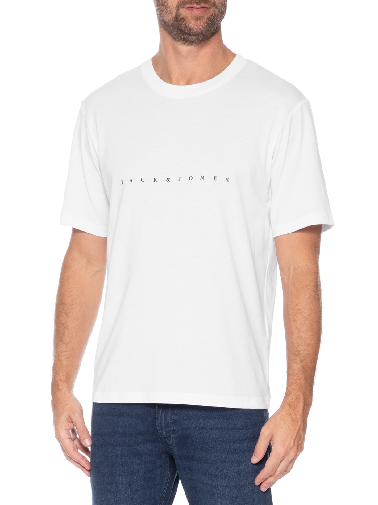 Camiseta Masculina Estampada Branco Jack & Jones