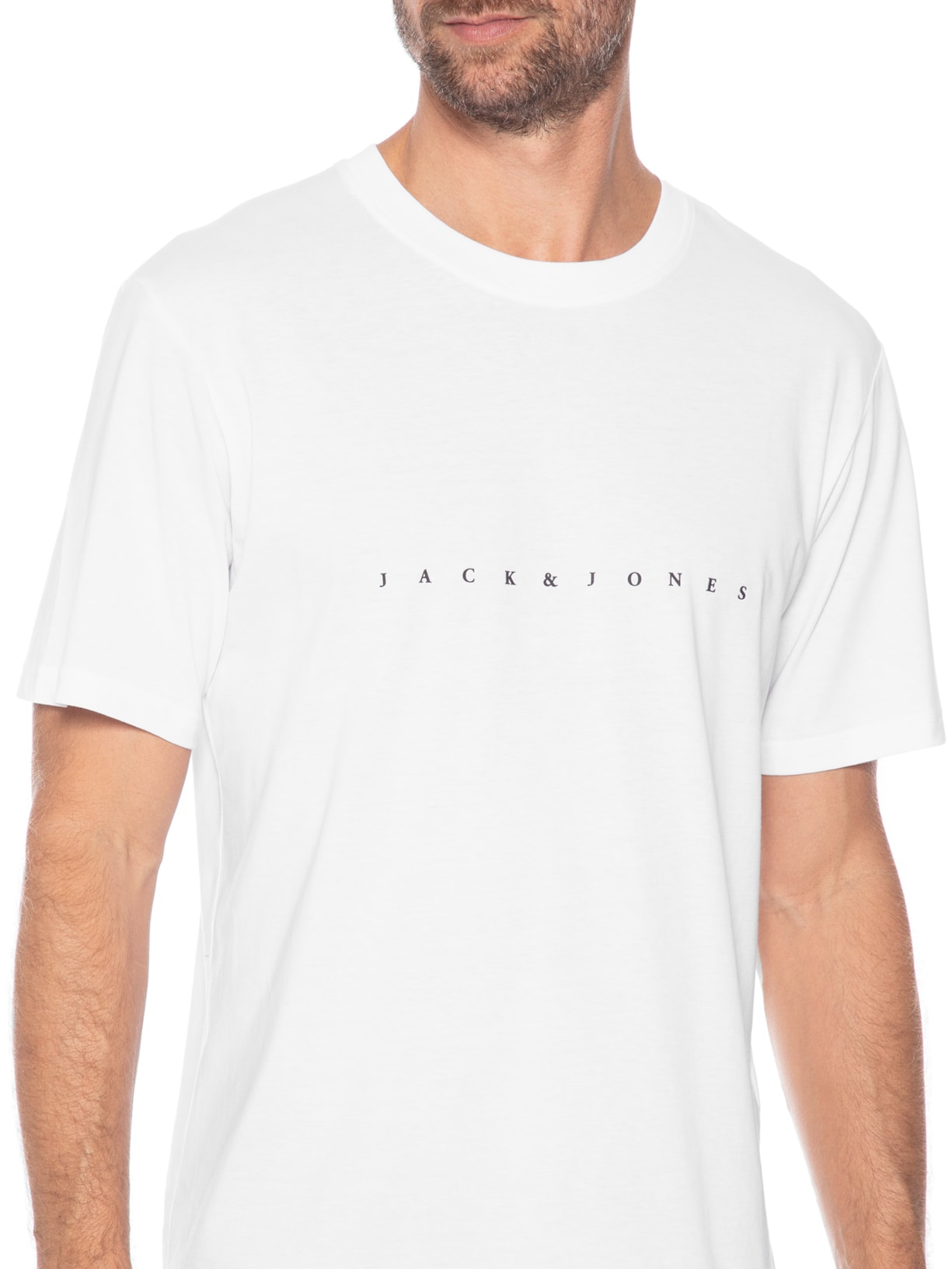 Camiseta Masculina Estampada Branco Jack & Jones