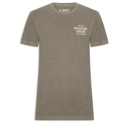 Camiseta Masculina Estampada Brazilian Dream - Cinza