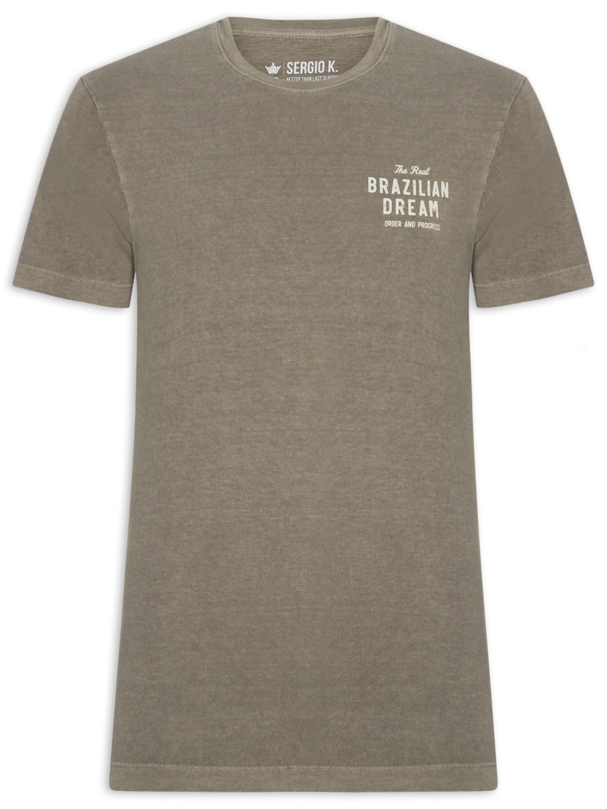 Camiseta Masculina Estampada Brazilian Dream - Cinza