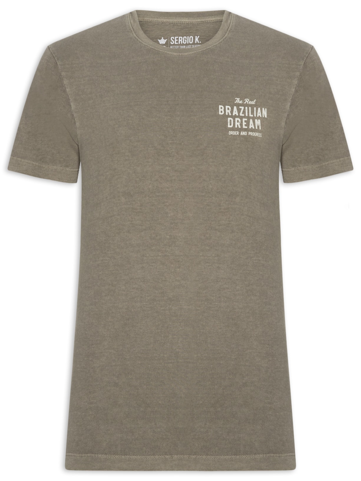 Camiseta Masculina Estampada Brazilian Dream Cinza Sergio K