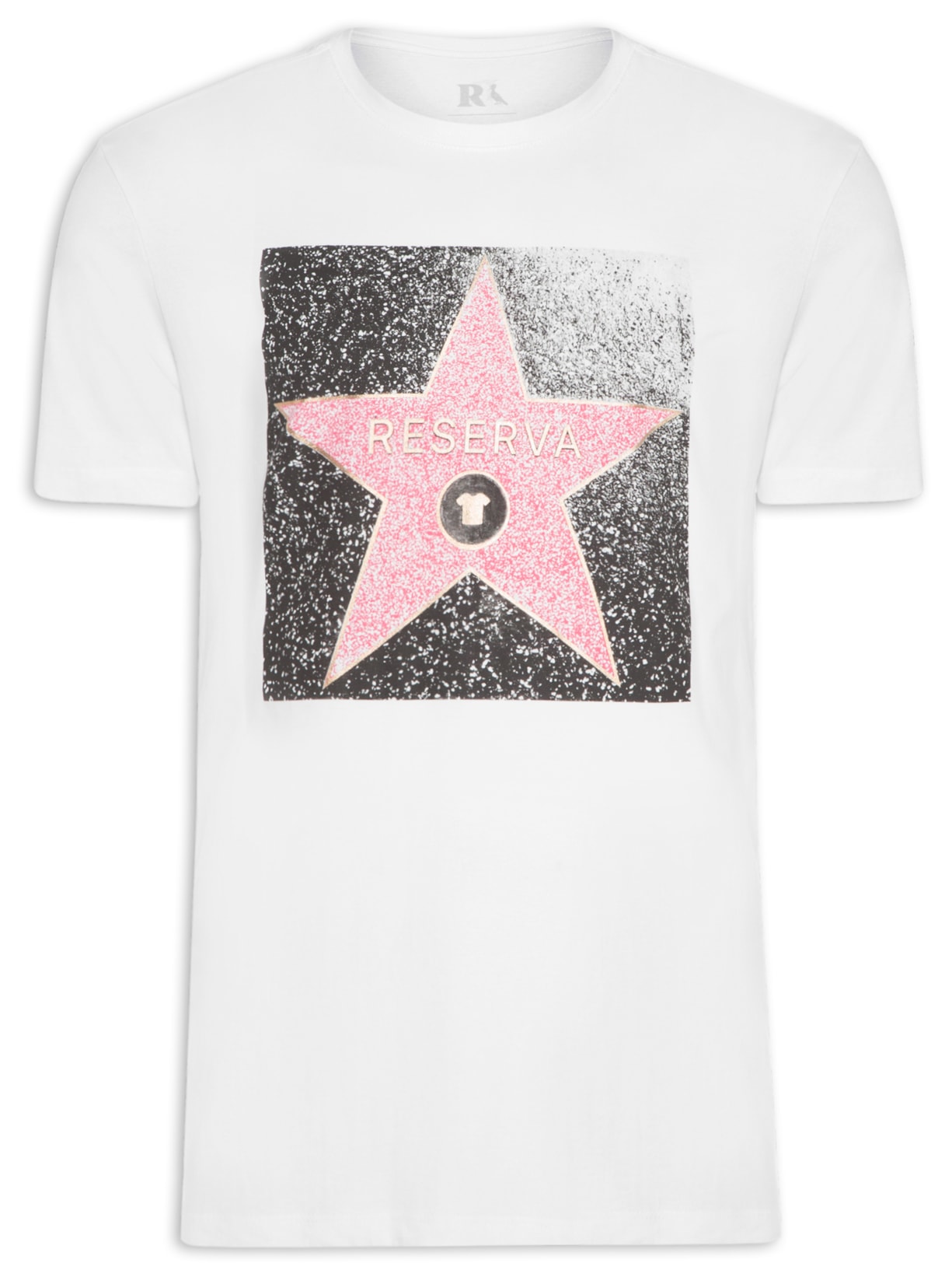 Camiseta Masculina Estampada Calçada Da Fama - Branco