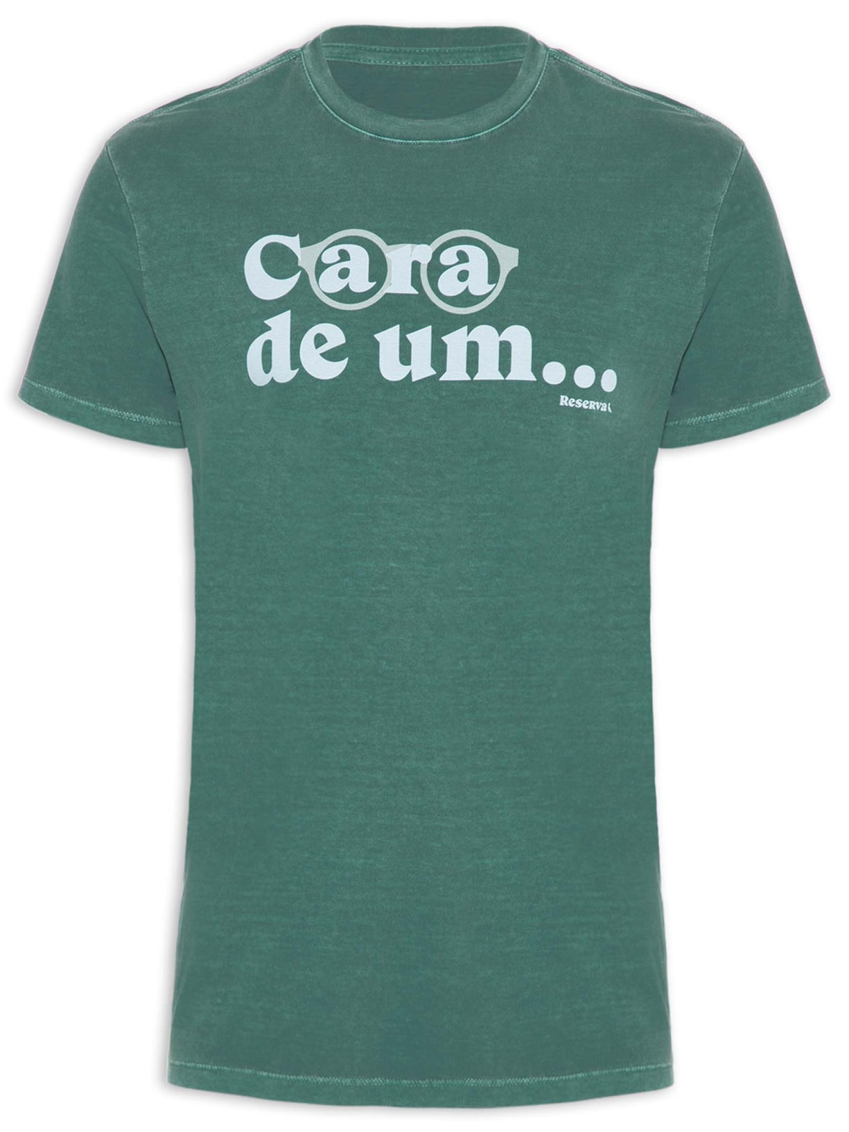Camiseta Masculina Estampada Cara - Verde
