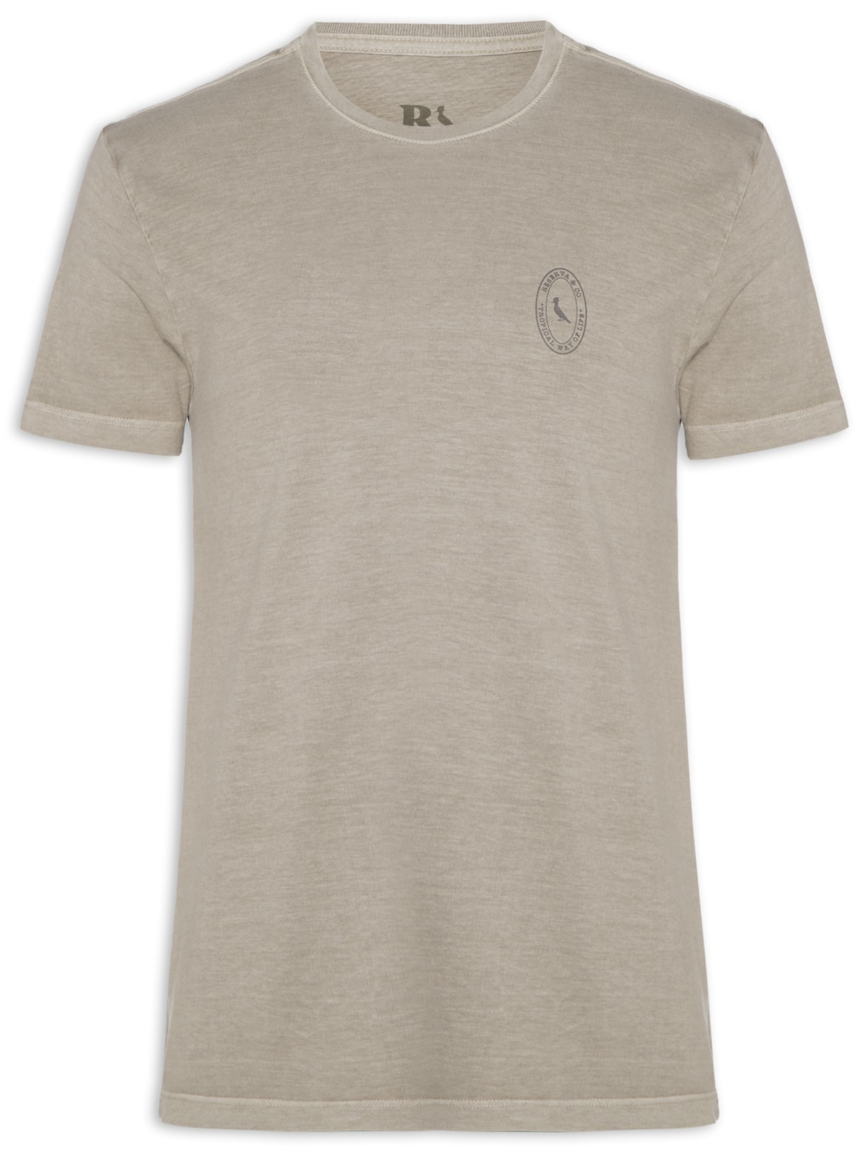 Camiseta Masculina Estampada Carimbo Peito Cinza Reserva