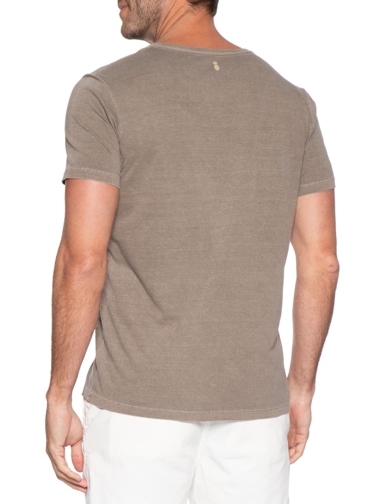 Camiseta Masculina Estampada Coffee And Stories Marrom Pineapple