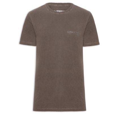 Camiseta Masculina Estampada Coffee & Vodka - Marrom