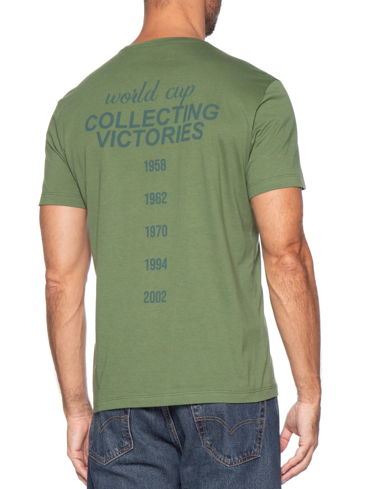 Camiseta Masculina Estampada Collecting Victories Verde Sergio K