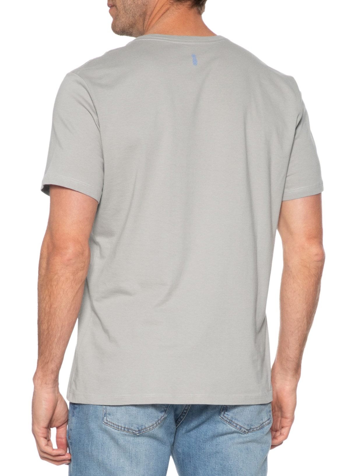 Camiseta Masculina Estampada Côte D'Azur Cinza Pineapple