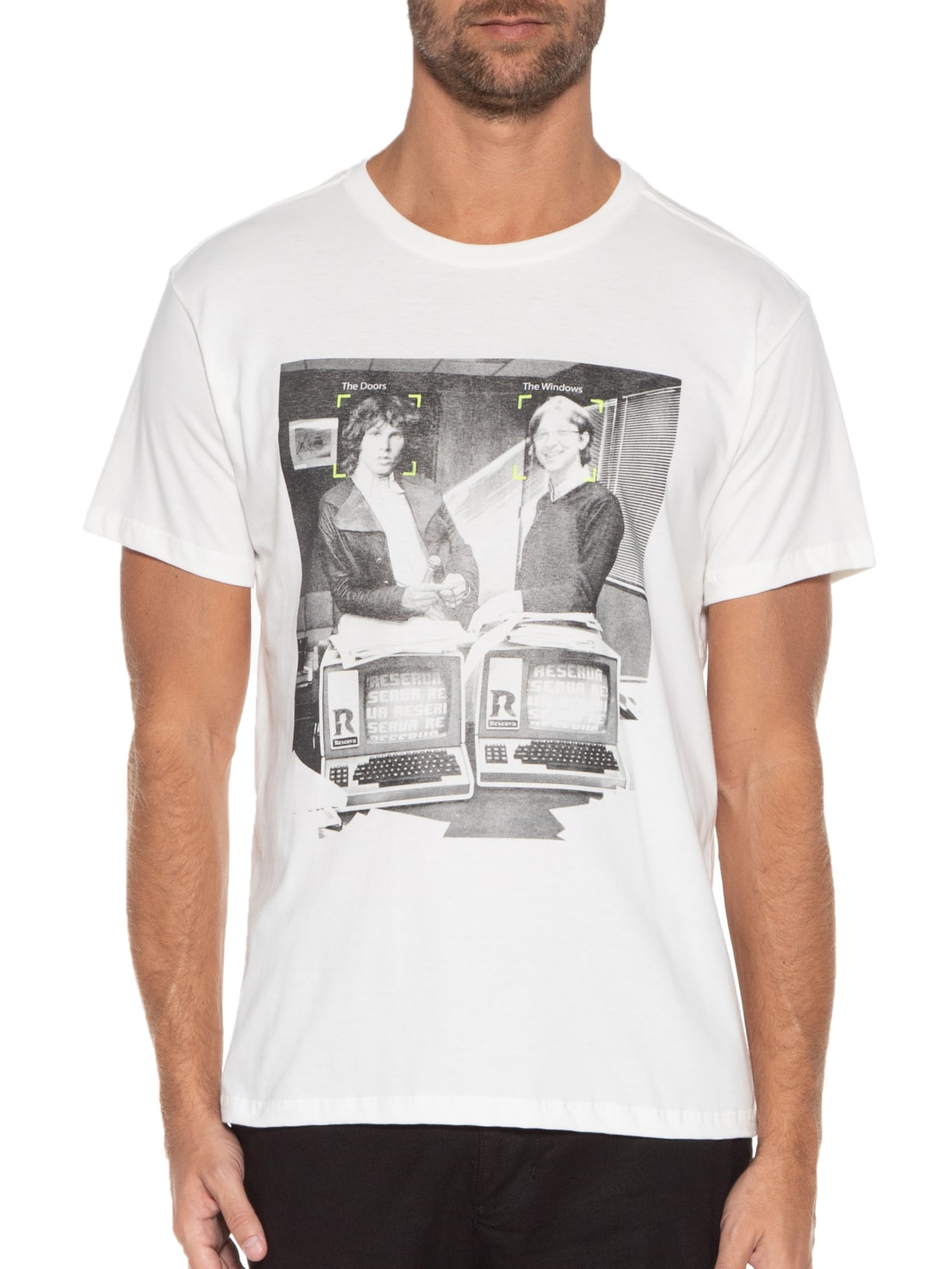 Camiseta Masculina Estampada Doors Windows Off White Reserva