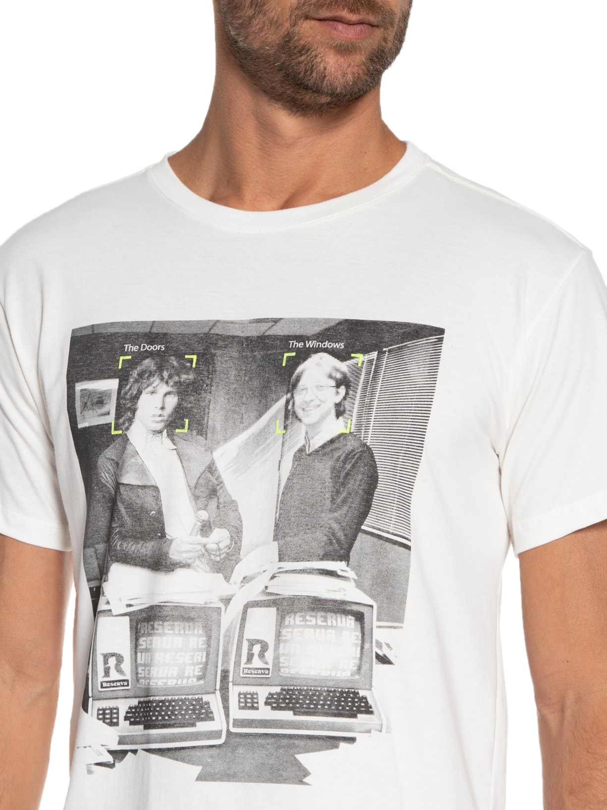 Camiseta Masculina Estampada Doors Windows Off White Reserva