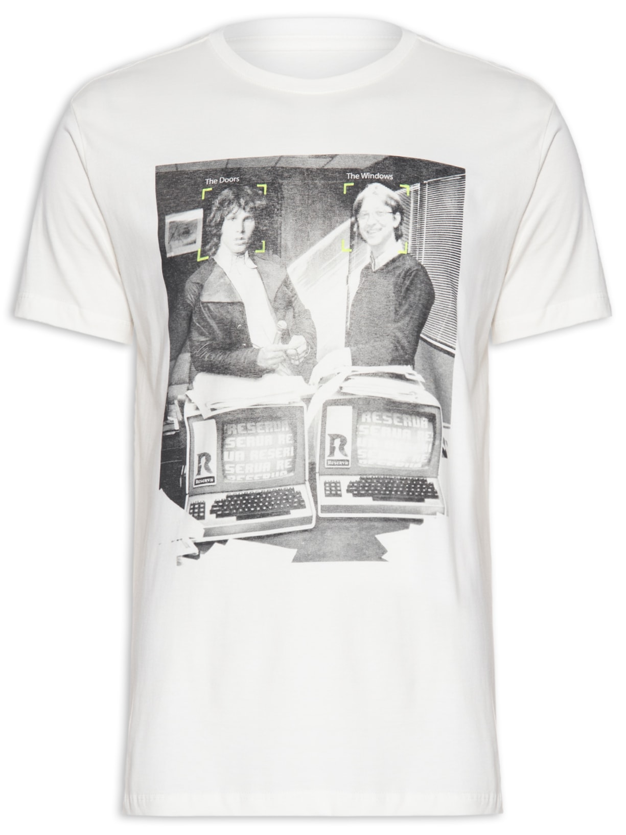 Camiseta Masculina Estampada Doors Windows - Off White