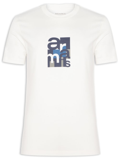 Camiseta Masculina Estampada em Algodão - Branco