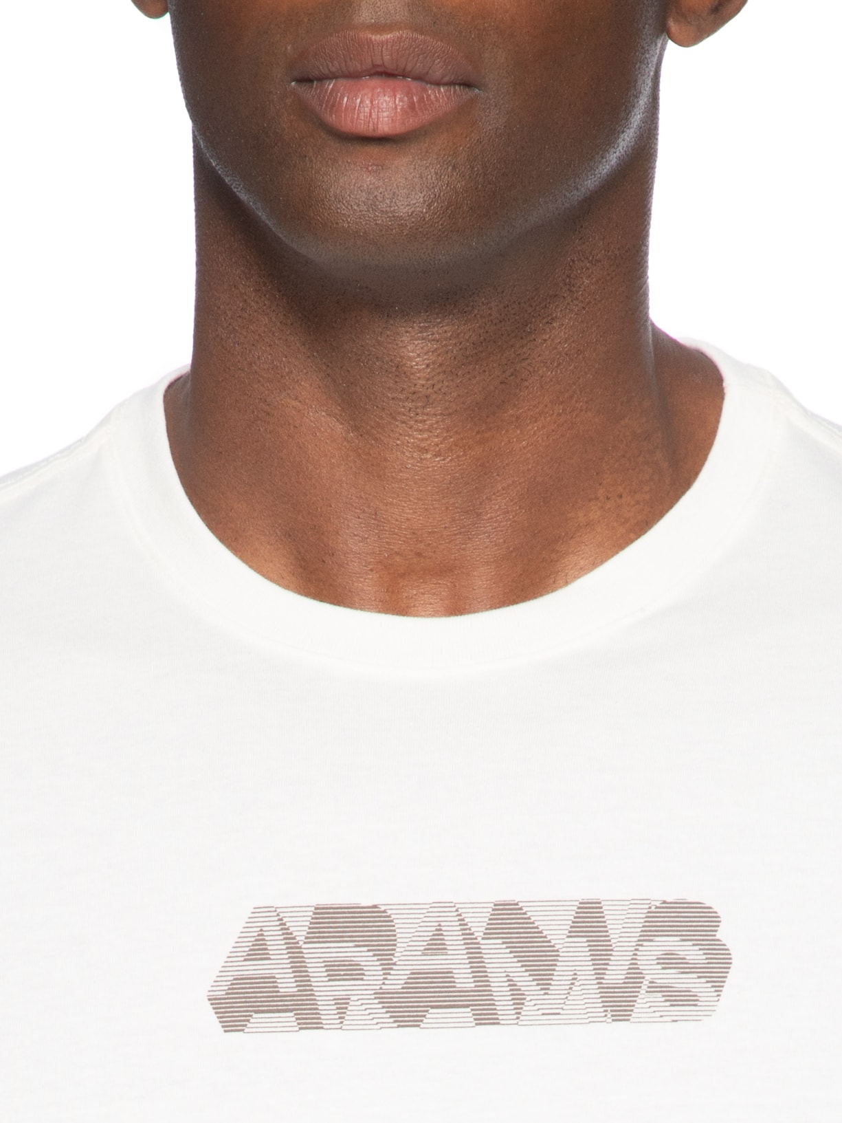 Camiseta Masculina Estampada em Algodão Branco Aramis