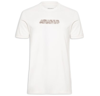 Camiseta Masculina Estampada em Algodão - Branco