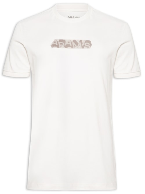 Camiseta Masculina Estampada em Algodão - Branco