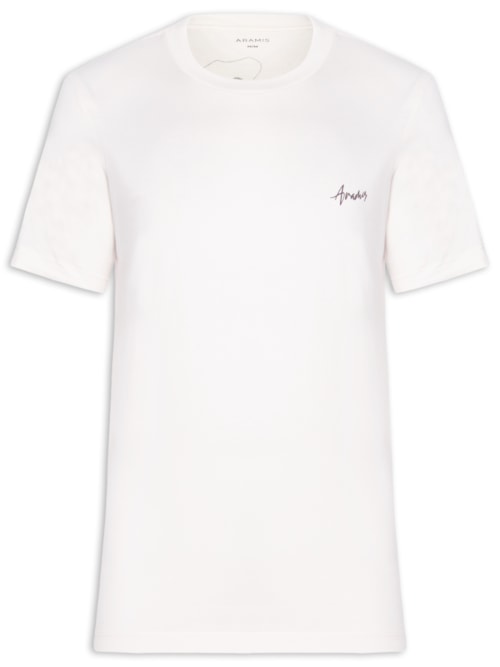 Camiseta Masculina Estampada em Algodão - Branco