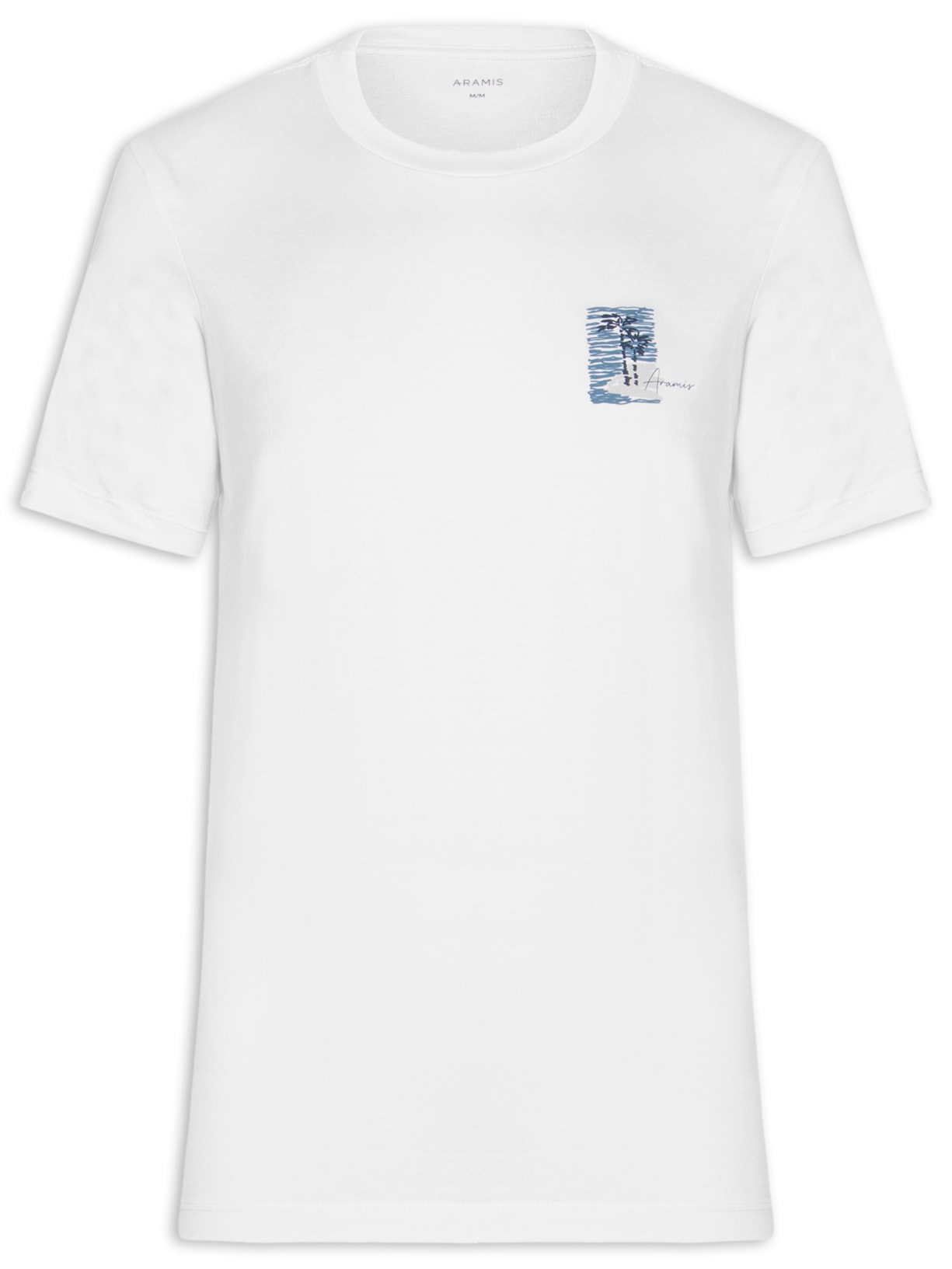 Camiseta Masculina Estampada em Algodão - Branco