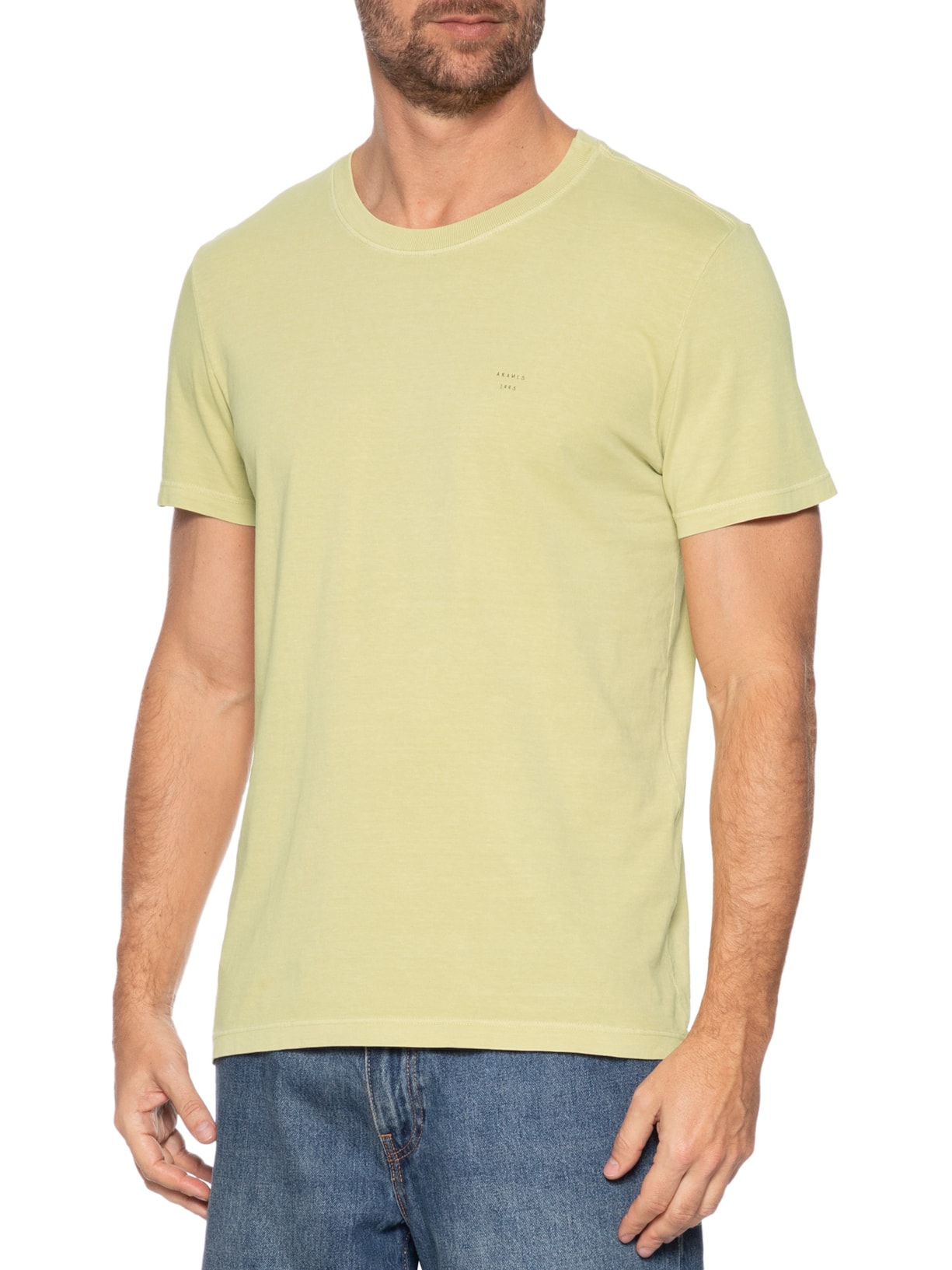Camiseta Masculina Estampada Em Algodão Verde Aramis