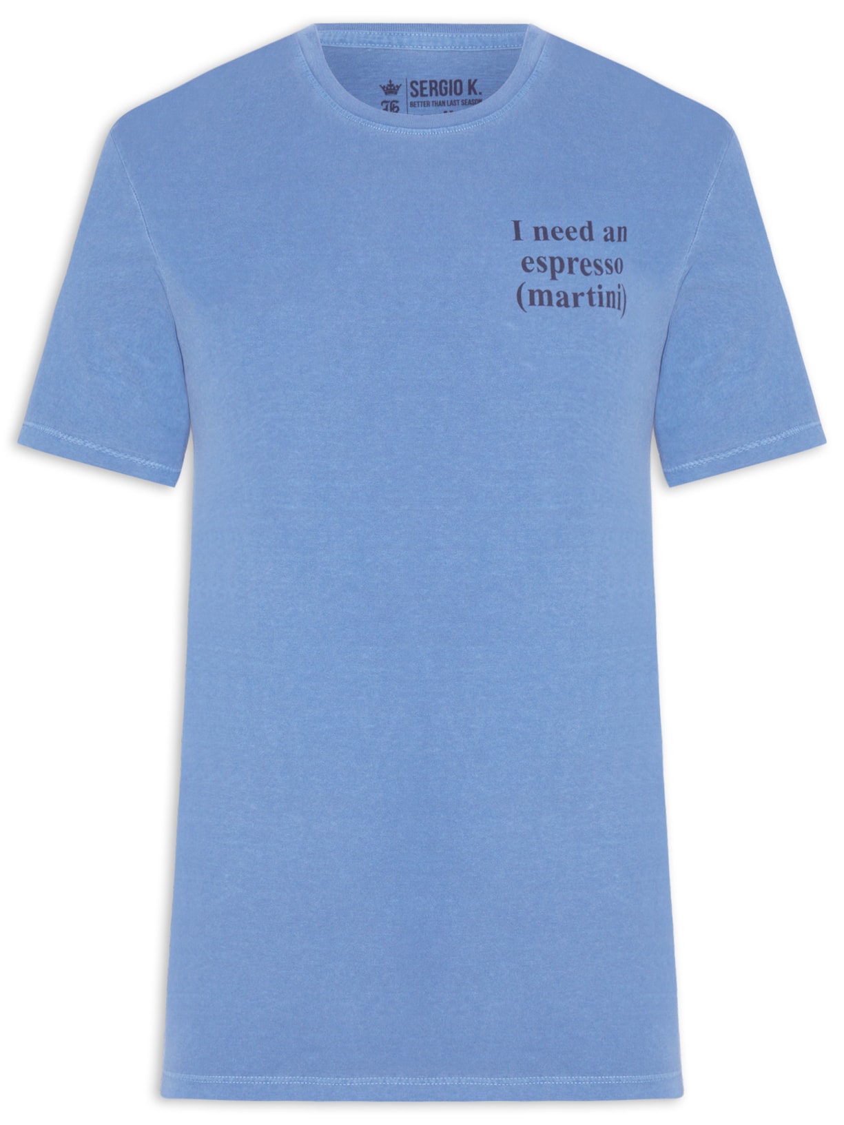 Camiseta Masculina Estampada Espresso Martini - Azul