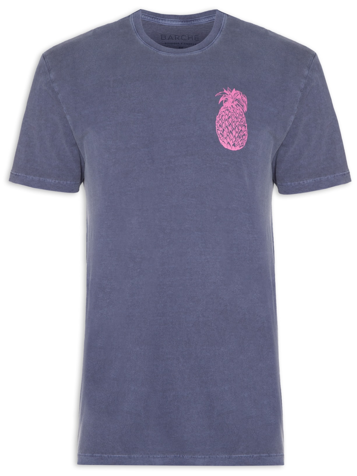 Camiseta Masculina Estampada Estonada - Azul