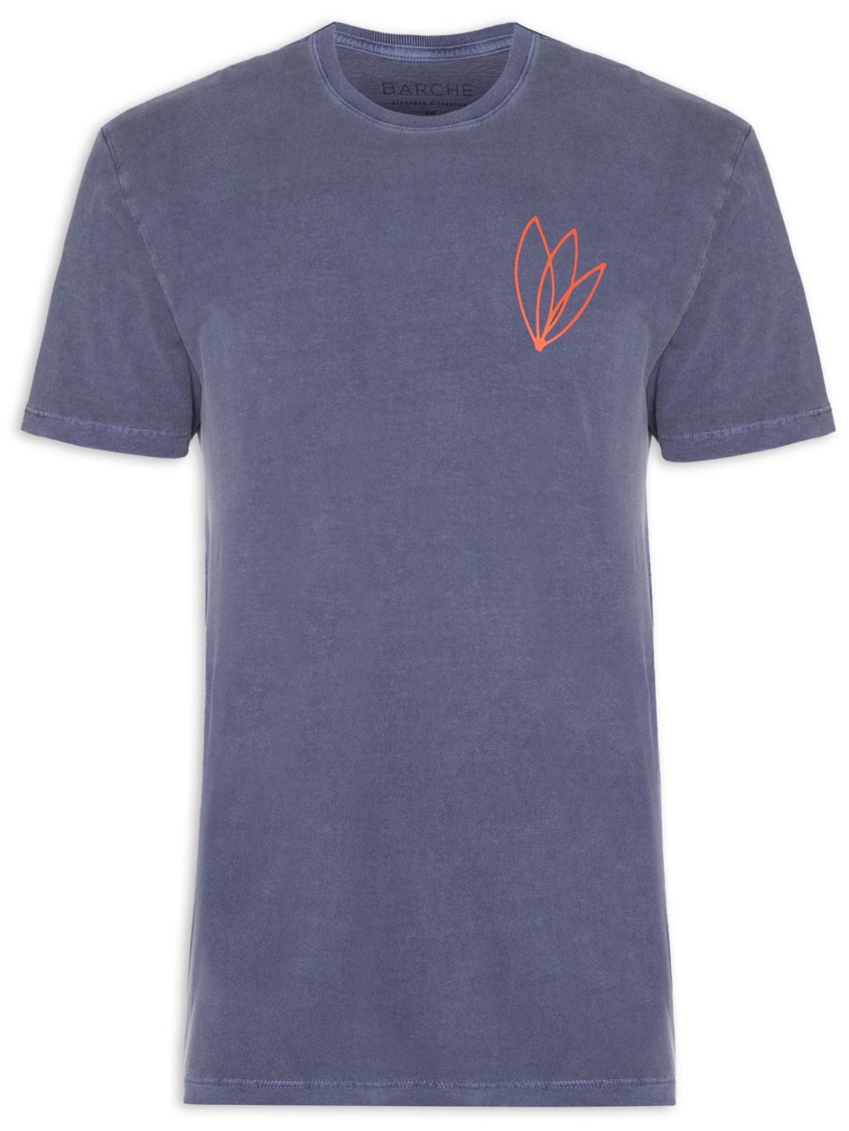 Camiseta Masculina Estampada Estonada - Azul