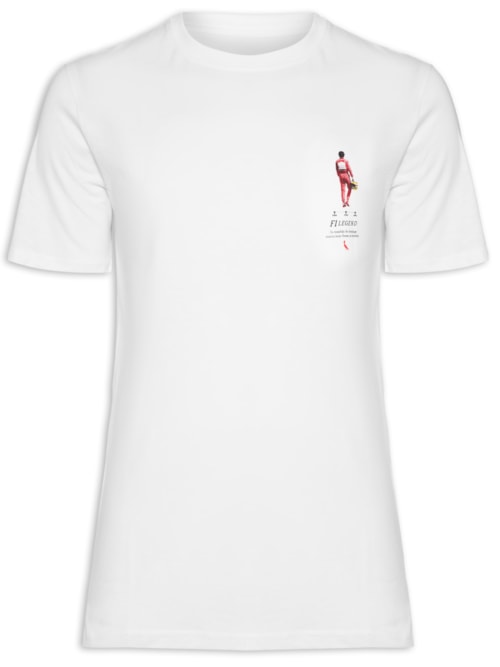 Camiseta Masculina Estampada F1 Leggend Senna - Branco