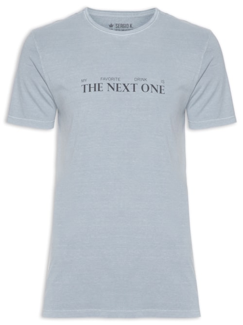 Camiseta Masculina Estampada Favorite Drink - Cinza