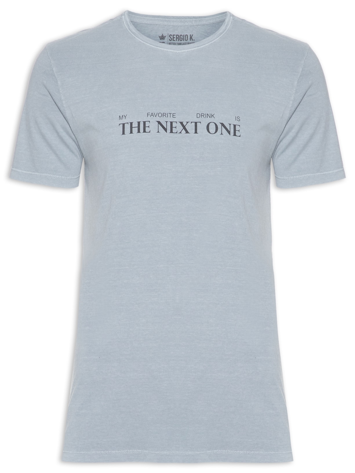 Camiseta Masculina Estampada Favorite Drink - Cinza