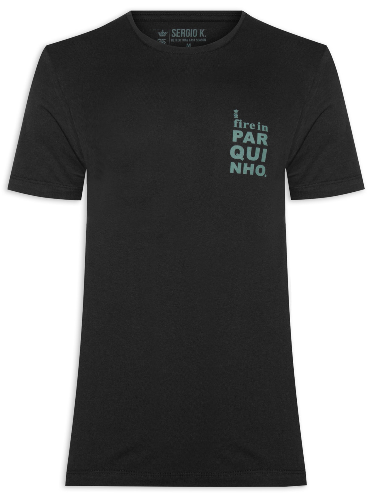 Camiseta Masculina Estampada Fire In Parquinho - Preto