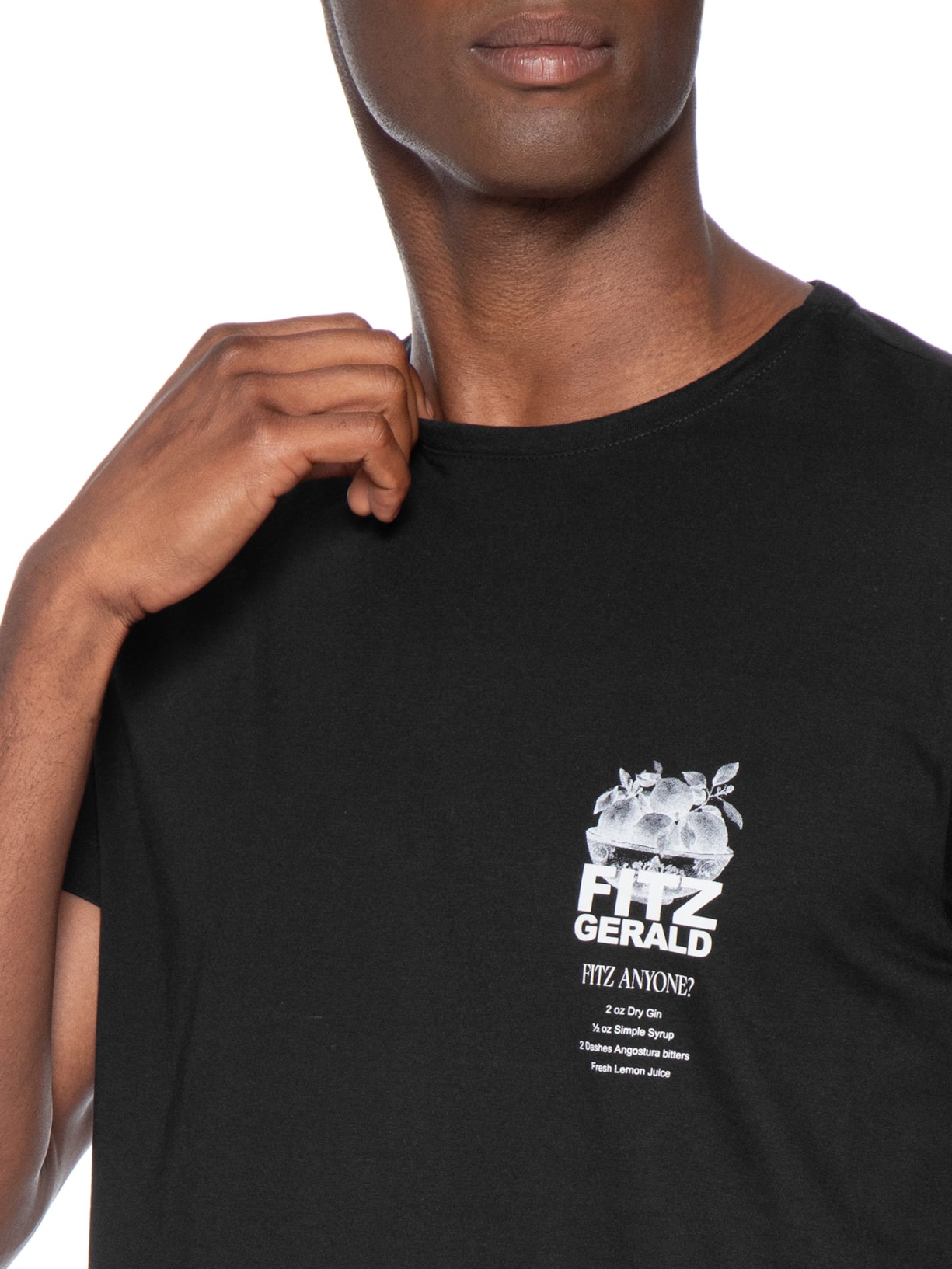 Camiseta Masculina Estampada Fitzgerald – Preto Sergio K