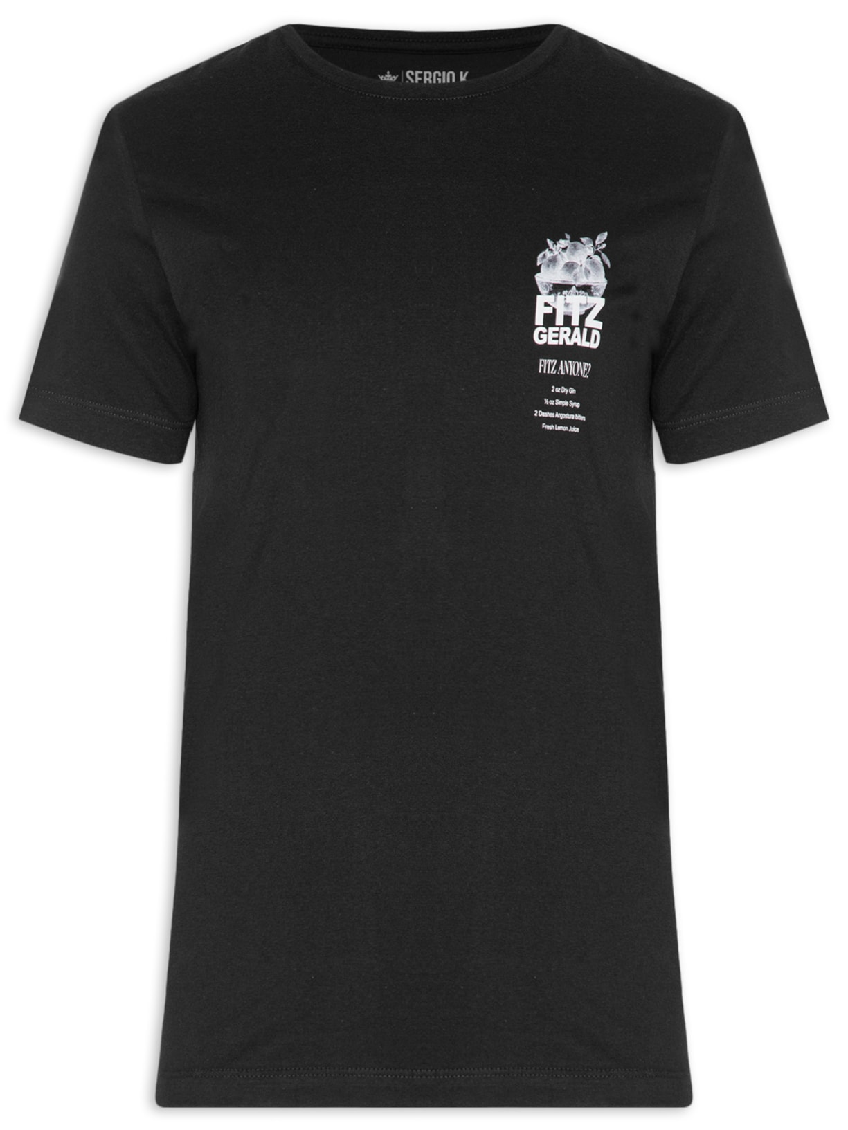 Camiseta Masculina Estampada Fitzgerald – Preto Sergio K