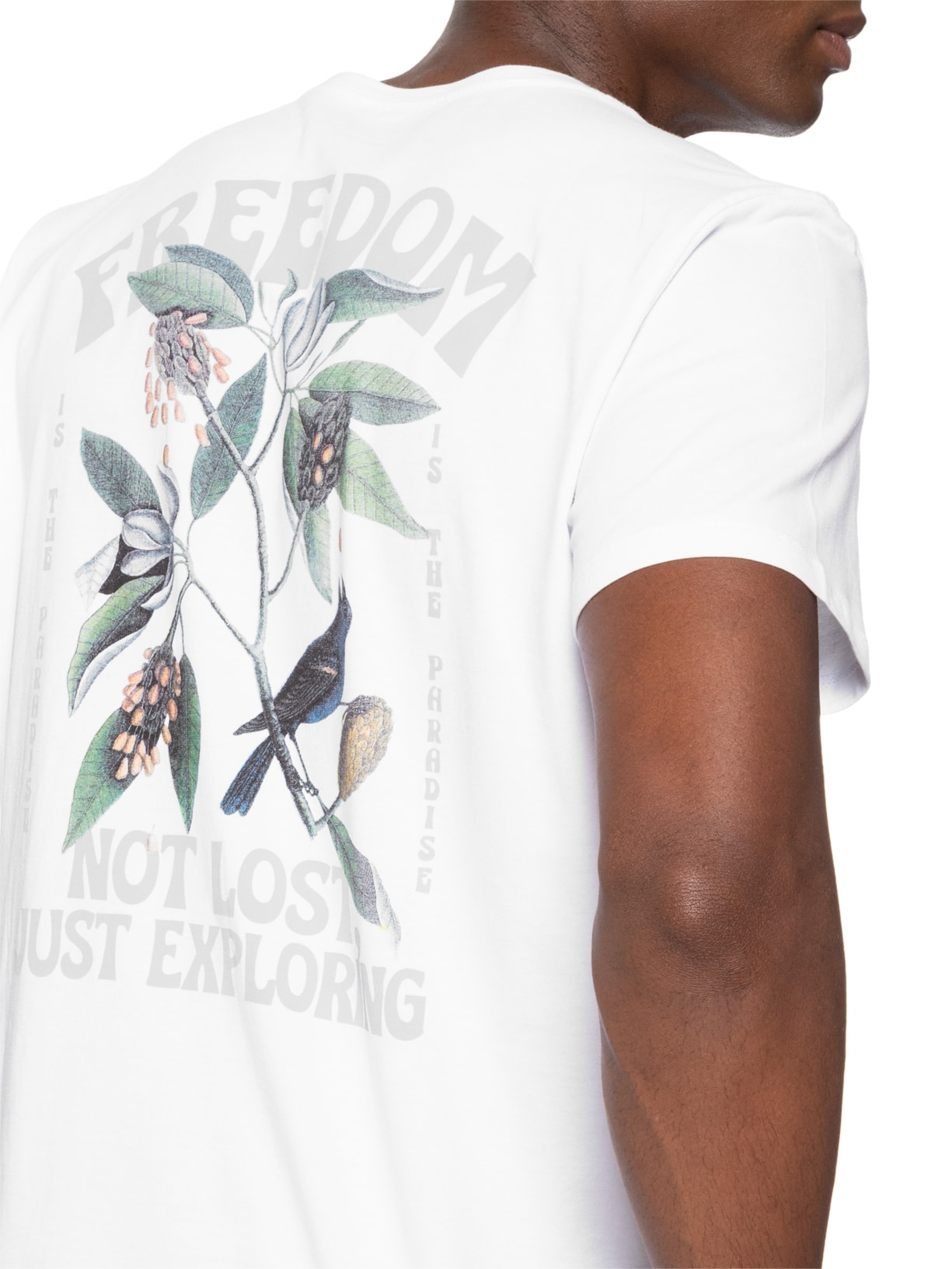 Camiseta Masculina Estampada Freedom Branco Sergio K