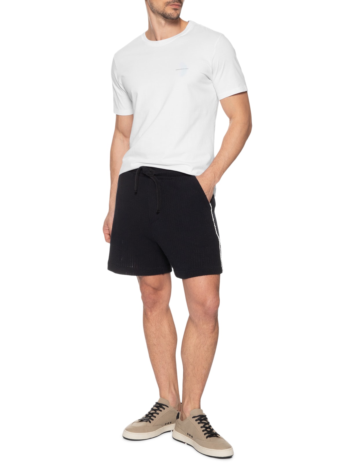 Camiseta Masculina Estampada Gas Branco Austral