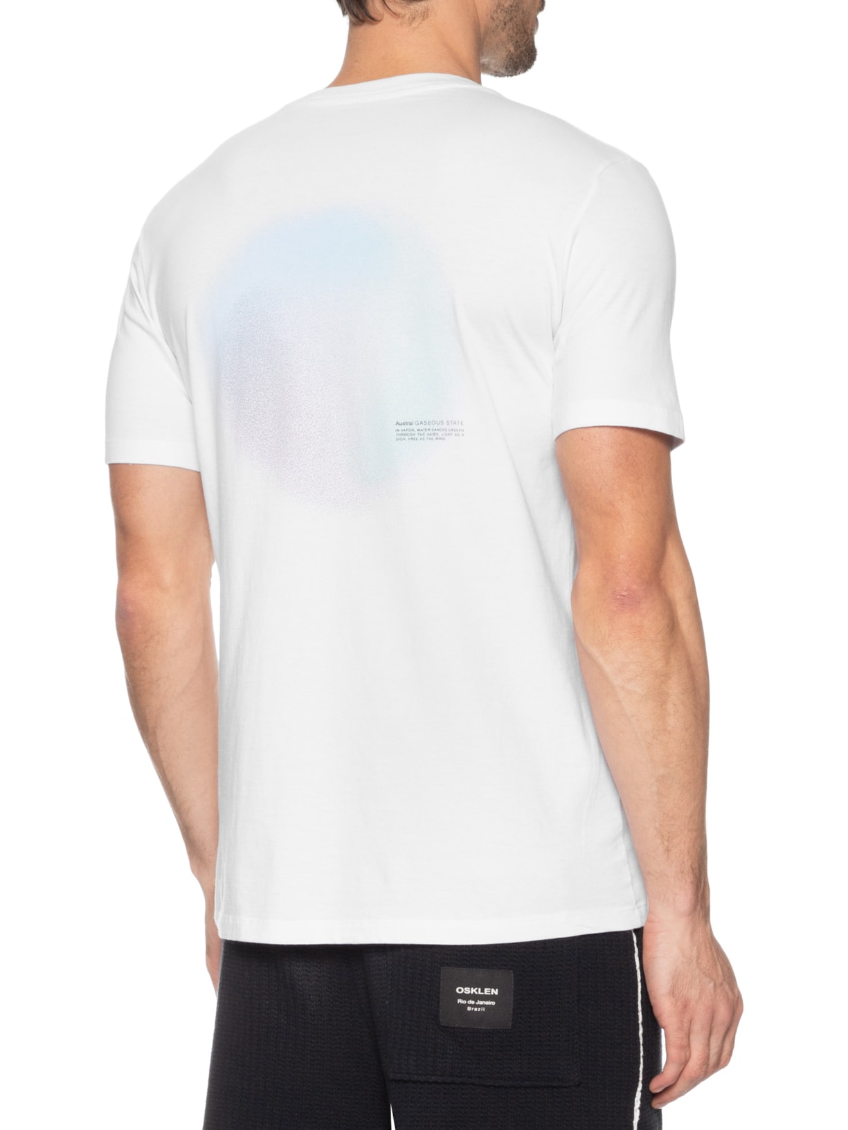 Camiseta Masculina Estampada Gas Branco Austral