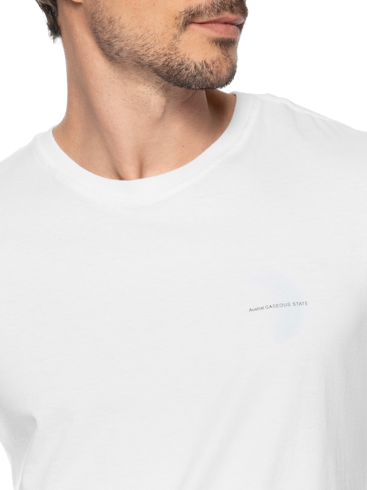 Camiseta Masculina Estampada Gas Branco Austral