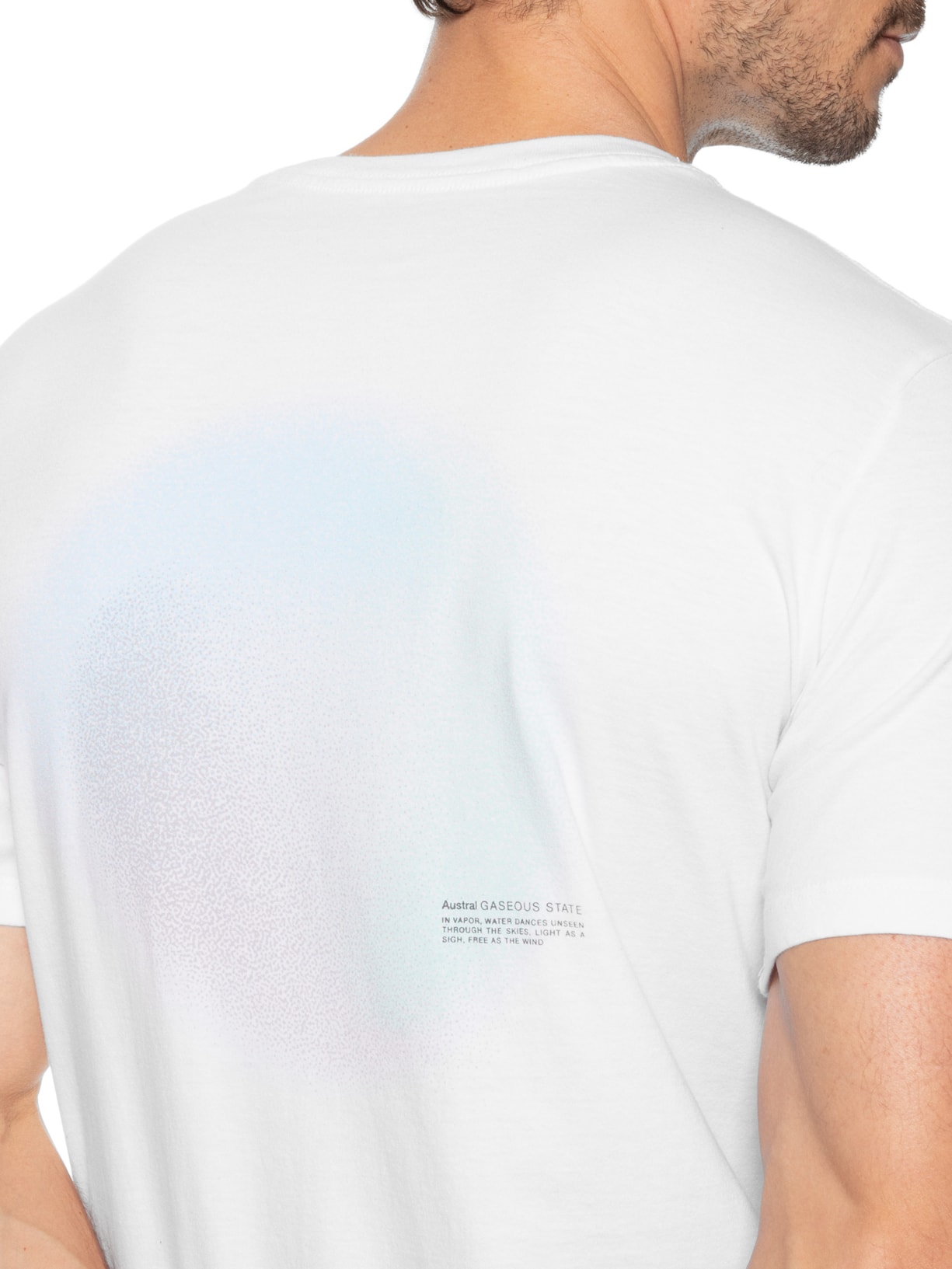 Camiseta Masculina Estampada Gas Branco Austral