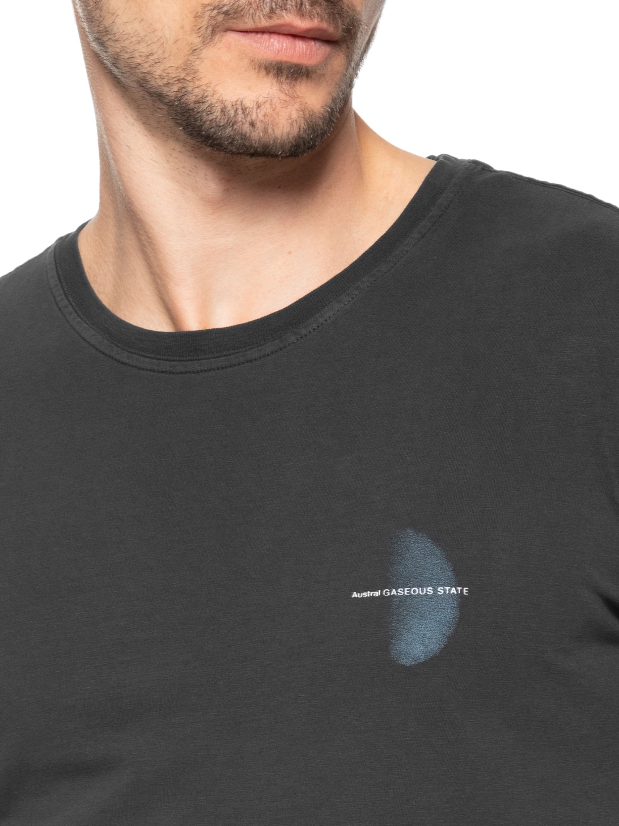Camiseta Masculina Estampada Gas Preto Austral