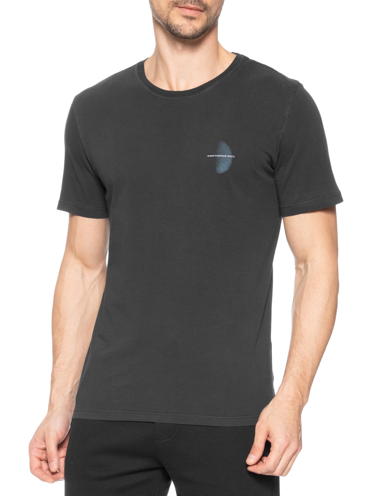 Camiseta Masculina Estampada Gas – Preto Austral