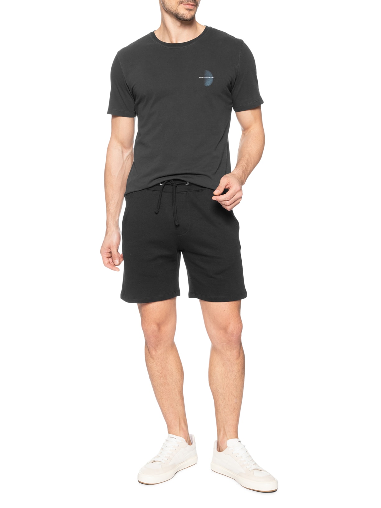 Camiseta Masculina Estampada Gas – Preto Austral