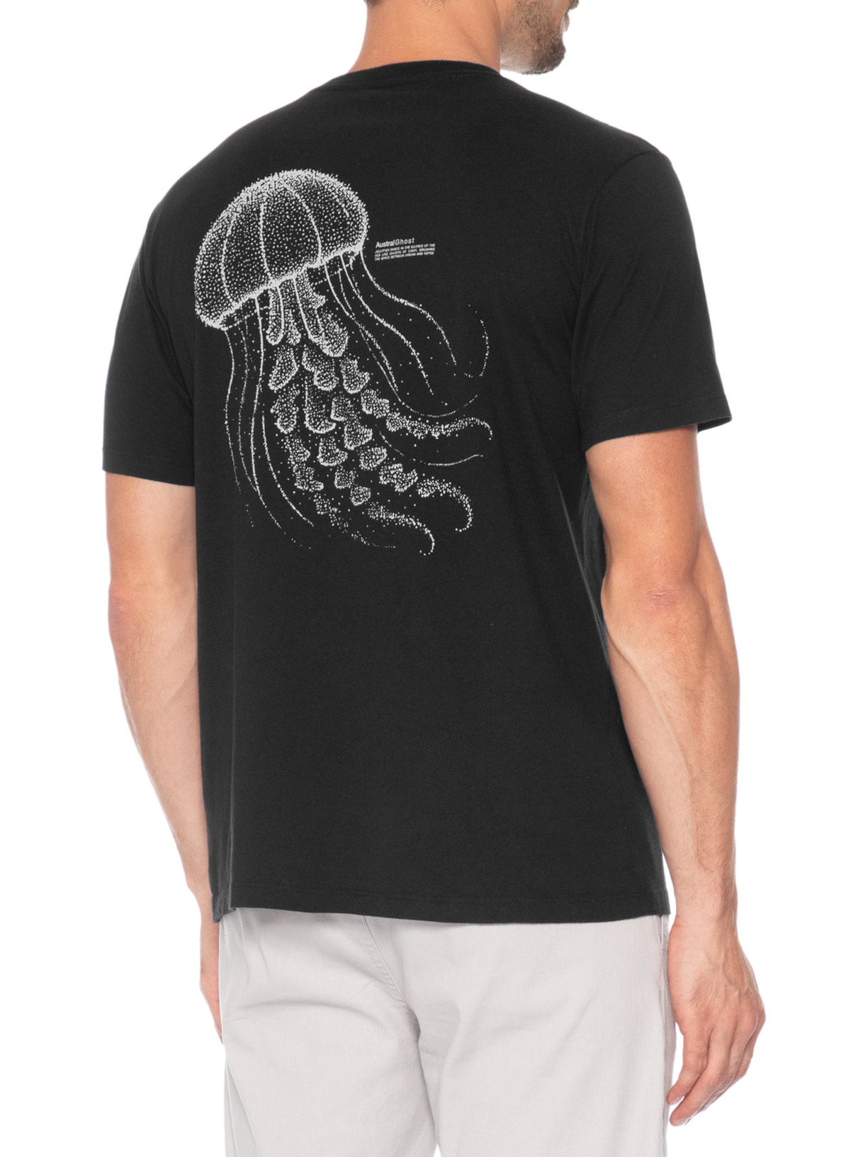 Camiseta Masculina Estampada Ghost Preto Austral