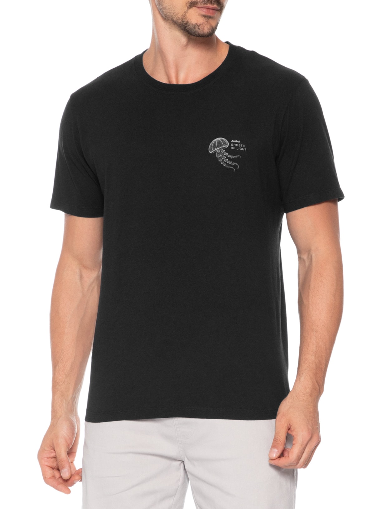 Camiseta Masculina Estampada Ghost Preto Austral