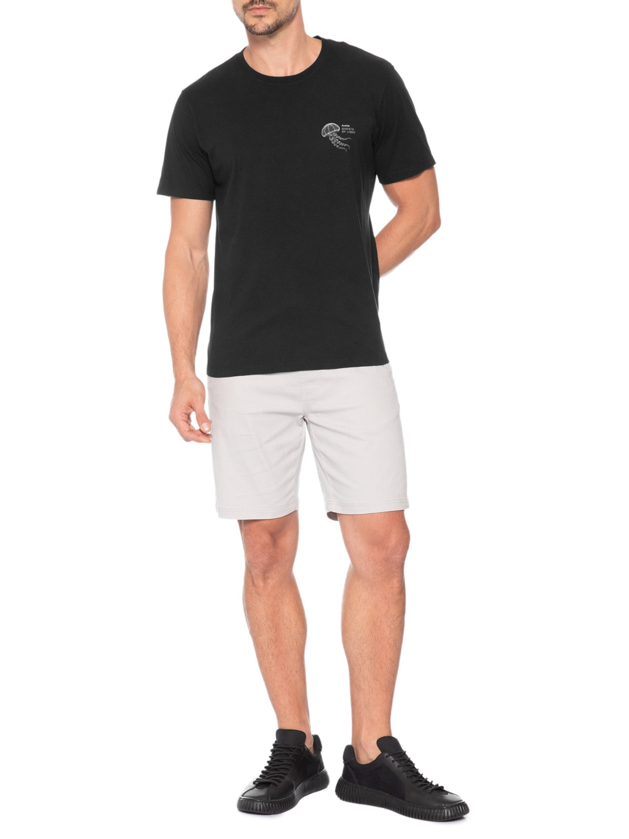 Camiseta Masculina Estampada Ghost Preto Austral