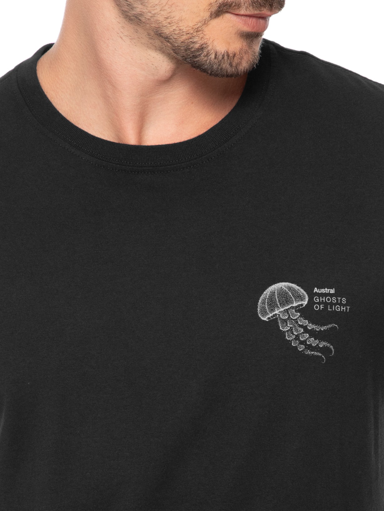Camiseta Masculina Estampada Ghost Preto Austral