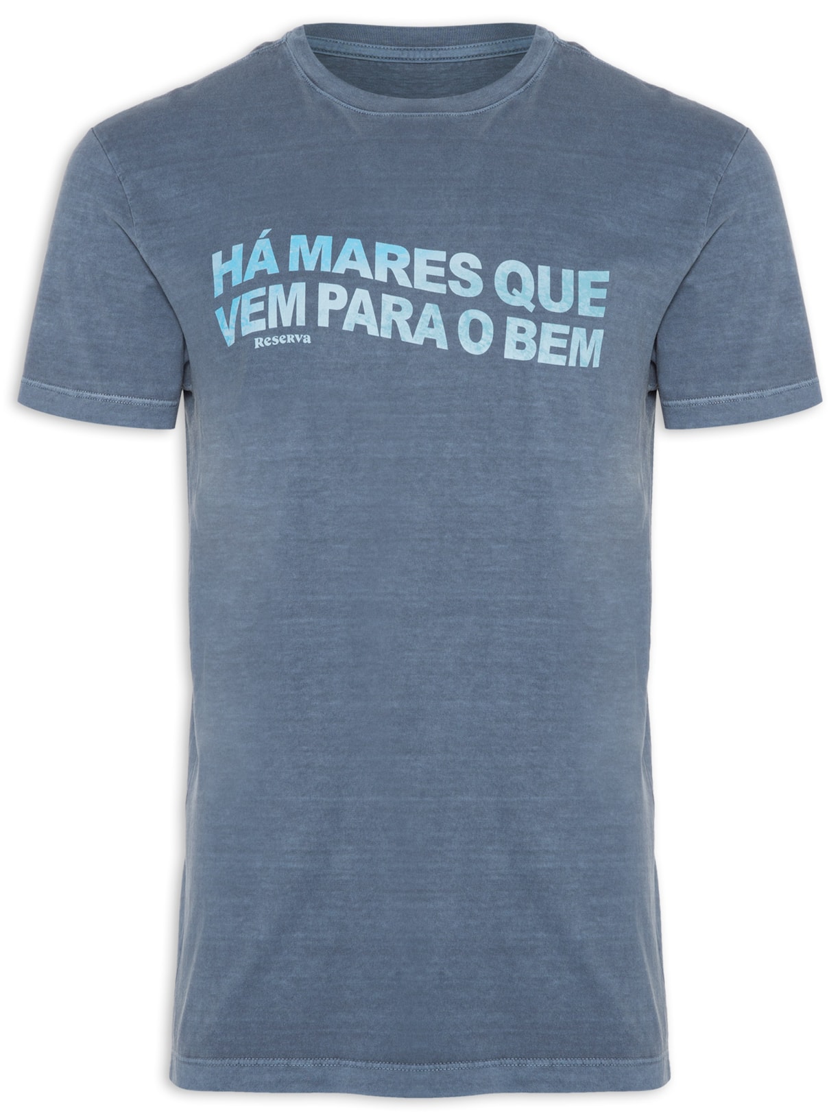 Camiseta Masculina Estampada Ha Mares Azul Reserva