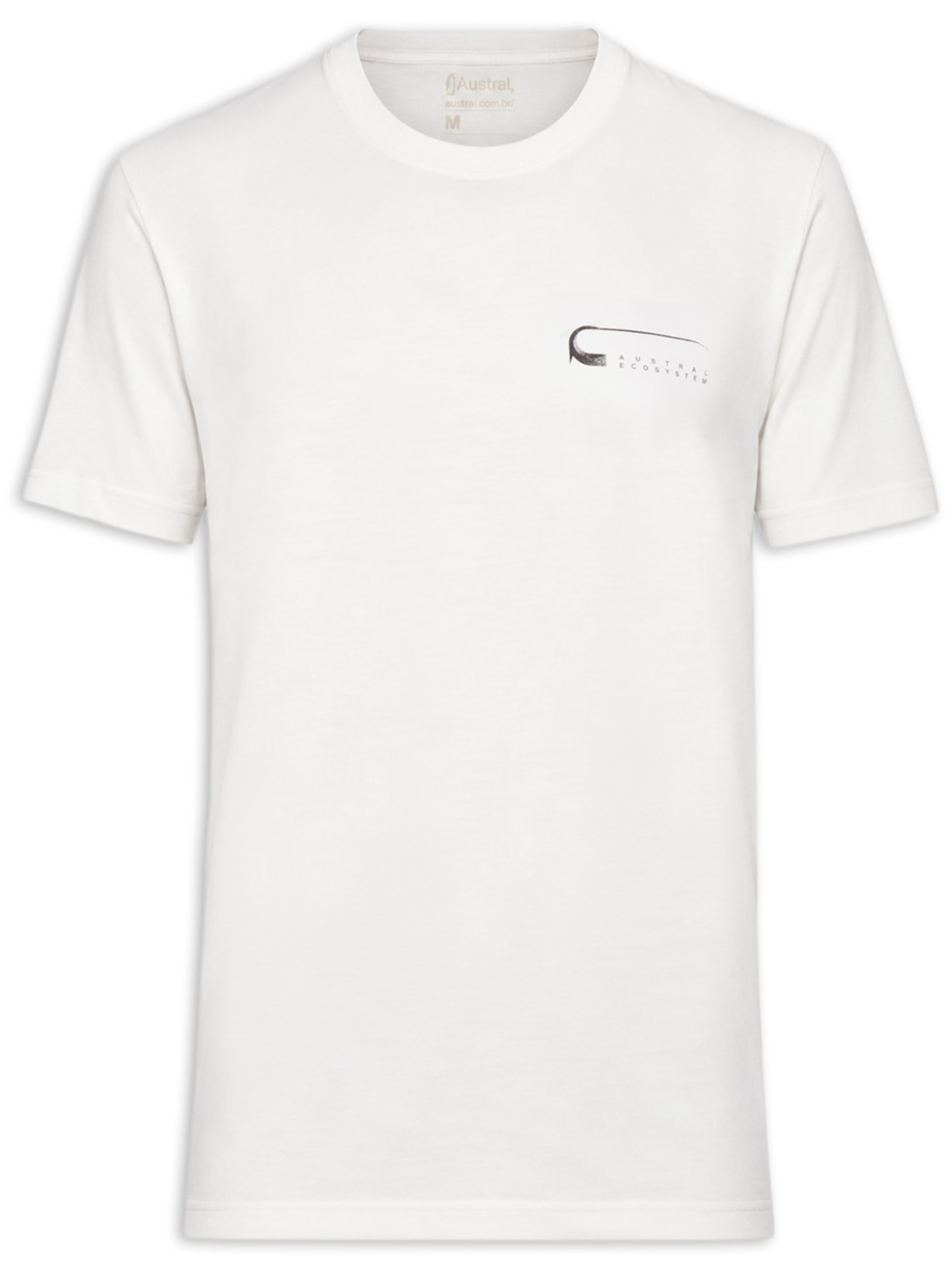 Camiseta Masculina Estampada Heron Branco Austral