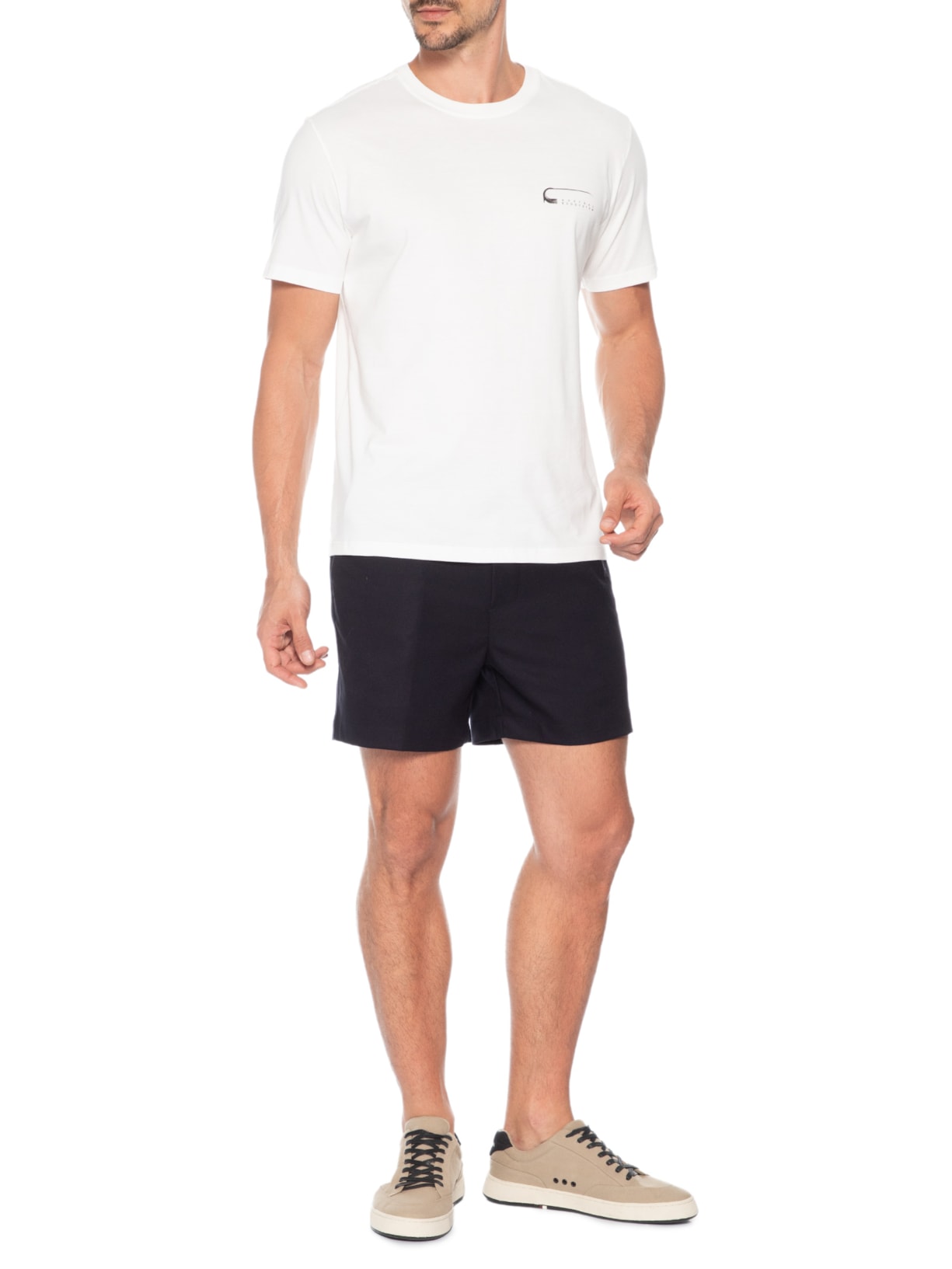 Camiseta Masculina Estampada Heron Branco Austral