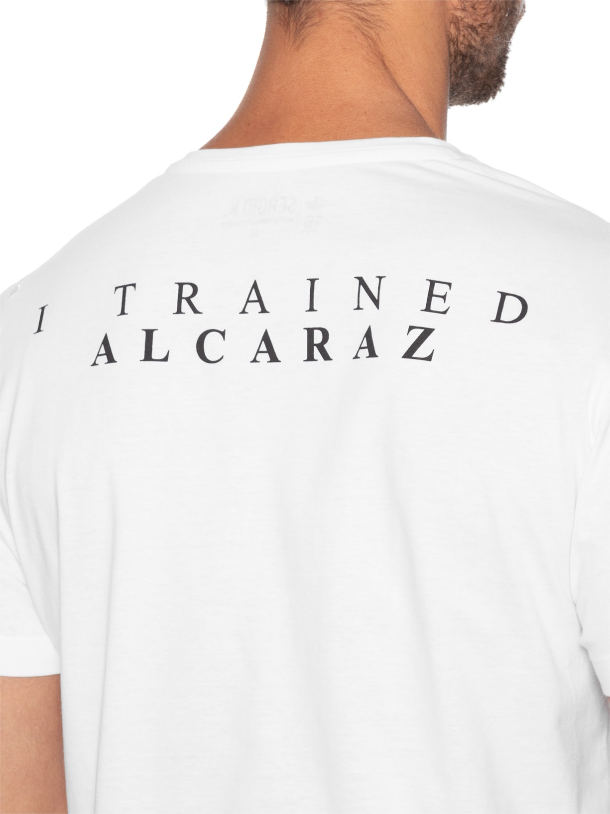 Camiseta Masculina Estampada I Trained  Branco Sergio K