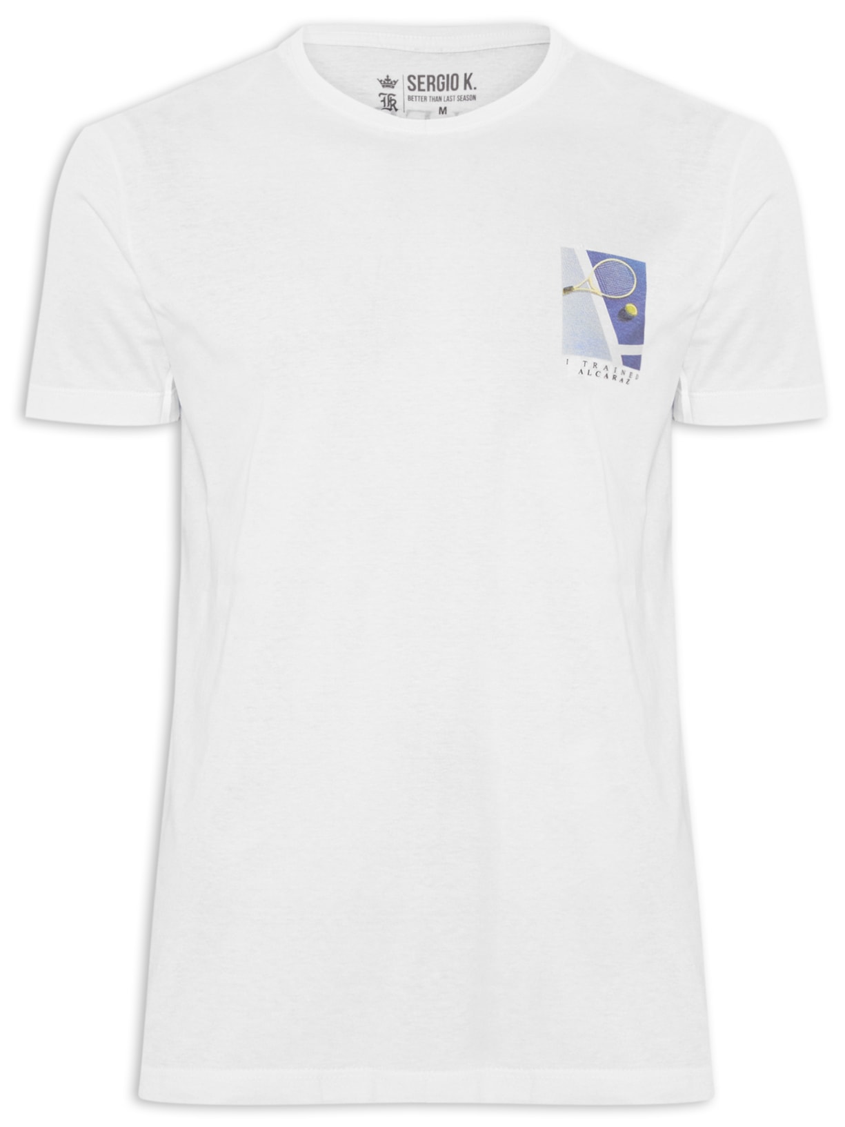 Camiseta Masculina Estampada I Trained – Branco