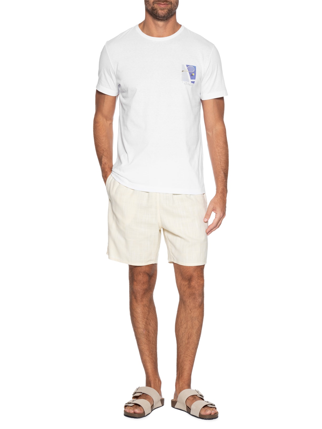 Camiseta Masculina Estampada I Trained  – Branco Sergio K